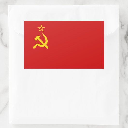 Communistisch Rusland Vlag USSR Rechthoekige Sticker (Tas)