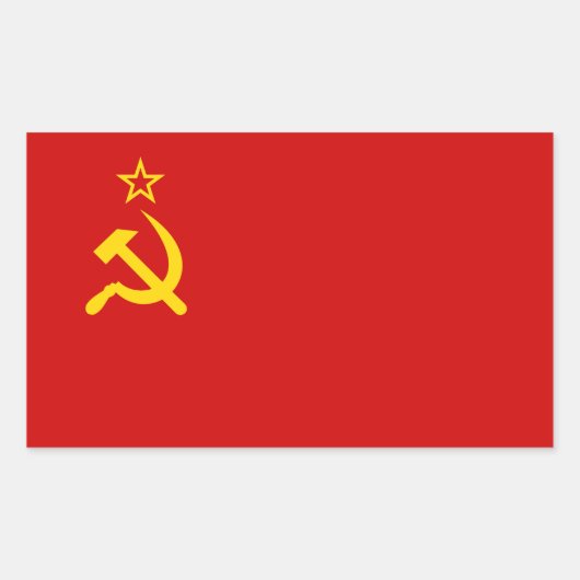 Communistisch Rusland Vlag USSR Rechthoekige Sticker (Voorkant)