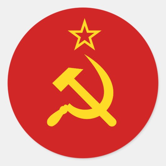 Communistisch Rusland Vlag USSR Ronde Sticker (Voorkant)
