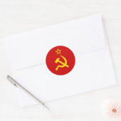 Communistisch Rusland Vlag USSR Ronde Sticker (Envelop)