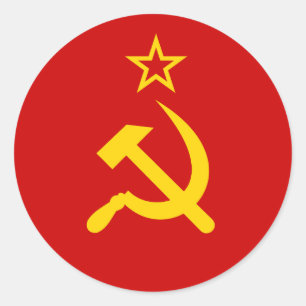 Communistisch Rusland Vlag USSR Ronde Sticker