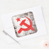 communistisch symbool vierkante sticker (Envelop)