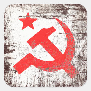 communistisch symbool vierkante sticker