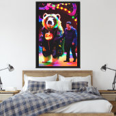 Communistische Halloween Party Time - Ken Gage Art Canvas Afdruk (Insitu (Slaapkamer))