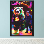 Communistische Halloween Party Time - Ken Gage Art Canvas Afdruk (Insitu (Houten vloer))