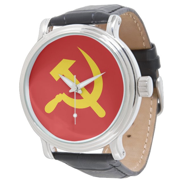 Communistische hamer en sikkel horloge (Gekanteld)