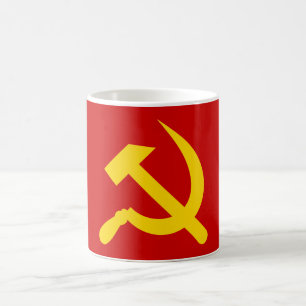 Communistische hamer en sikkel koffiemok