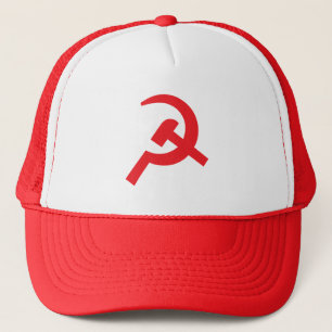 Communistische hamer en sikkel logo rood trucker pet
