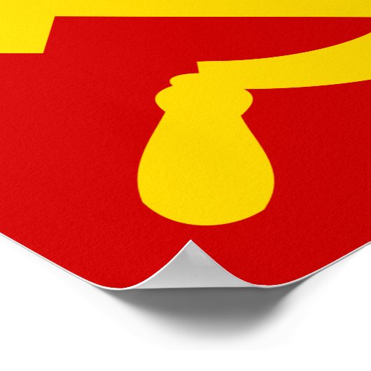 Communistische hamer en sikkel poster (Hoek)