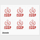 Communistische Hamer & Sikkel  Vlag Stickers (Vel)