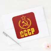 Communistische Hamer & Sikkel  Vlag Stickers (Envelop)