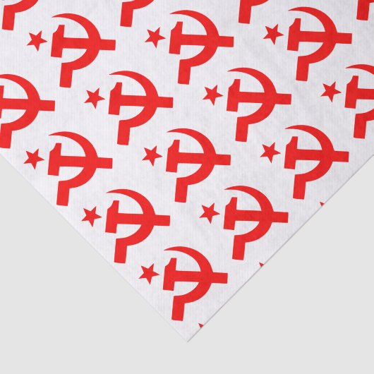 Communistische hamertekens tissuepapier (Detail)