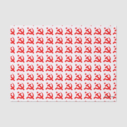 Communistische hamertekens tissuepapier (Voorkant)