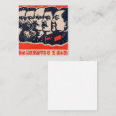 Communistische hoofden Propaganda voorzitter Mao S Vierkante Visitekaartje (Voorkant / Achterkant)
