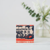 Communistische hoofden Propaganda voorzitter Mao S Vierkante Visitekaartje (Staand voorkant)
