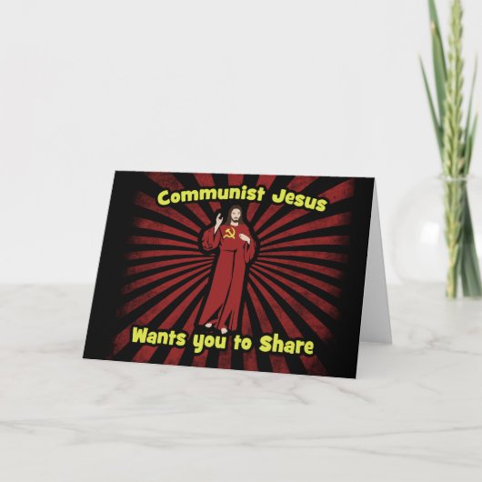 Communistische Jezus Kaart (Voorkant)