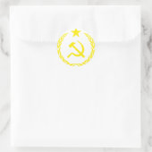 Communistische Koude Oorlog Vlag Ronde Sticker (Tas)