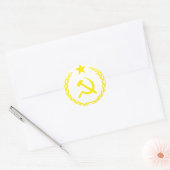 Communistische Koude Oorlog Vlag Ronde Sticker (Envelop)