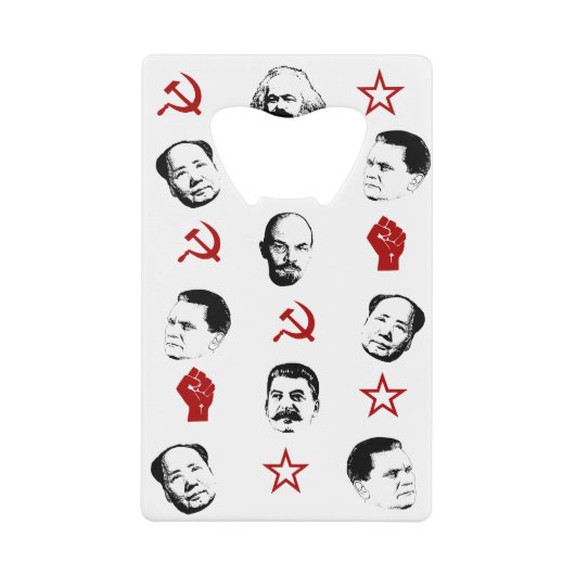 communistische leiders creditkaart flessenopener (Voorkant)