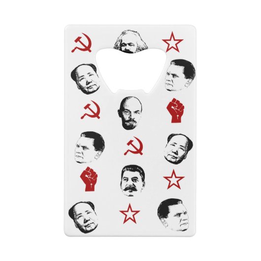 communistische leiders creditkaart flessenopener (Achterkant)
