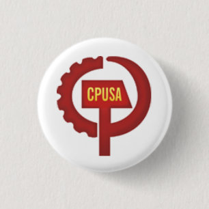 communistische partij usa ronde button 3,2 cm