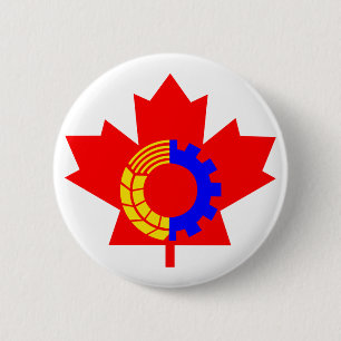 Communistische Partij van Canada Ronde Button 5,7 Cm