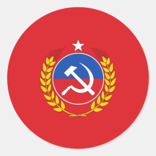 Communistische Partij van Chili, Chileense vlag Ronde Sticker