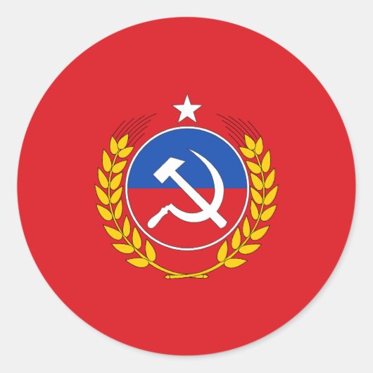 Communistische Partij van Chili, Chileense vlag Ronde Sticker (Voorkant)