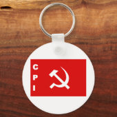 Communistische partij van India onder de CPI-vlag Sleutelhanger (Voorkant)