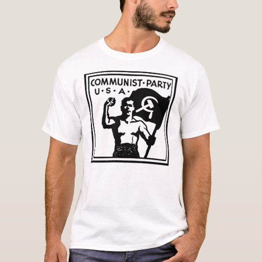 Communistische Partij Verenigde Staten T-Shirt (Voorkant)