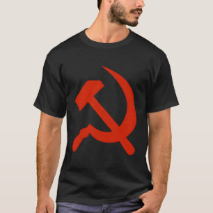 communistische propaganda hamer en sikkel t-shirt