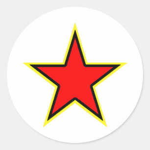 Communistische Rode Star Ronde Sticker