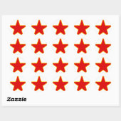 Communistische Rode Star Ronde Sticker (Vel)
