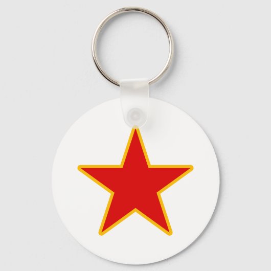 Communistische Rode Star Sleutelhanger (Voorkant)
