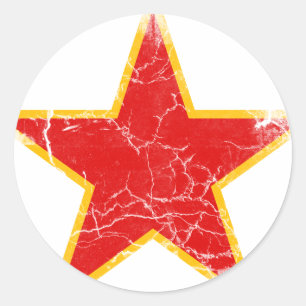 Communistische Rode Ster Vintage Ronde Sticker