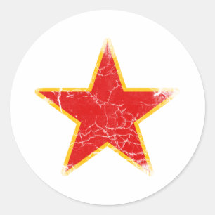 Communistische Rode Ster Vintage Ronde Sticker