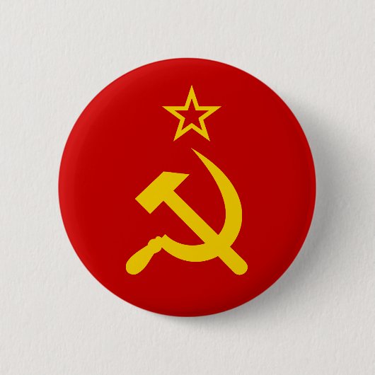 Communistische Rusland vlag USSR Ronde Button 5,7 Cm (Voorkant)