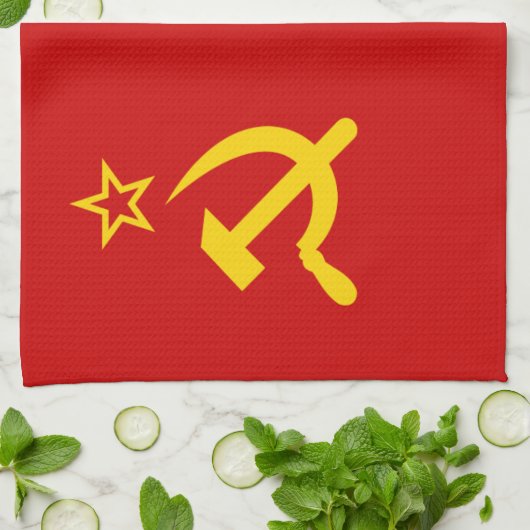 Communistische Rusland vlag USSR Theedoek (Gevouwen)