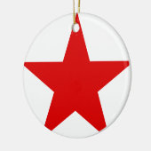 Communistische socialist Red Star Keramisch Ornament (Links)