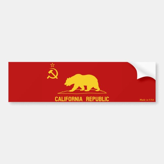 Communistische Sovjet-Californische vlaggenBumpers Bumpersticker (Voorkant)