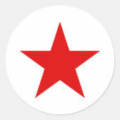 Communistische Sovjet-Sovjet-Sovjet-Sovjet Rode St Ronde Sticker (Voorkant)