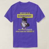 Communistische Sovjetkat-thema Mijn kat is een ged T-shirt (Design voorkant)