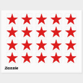 Communistische sovjetster Red Star Europa Vierkante Sticker (Vel)