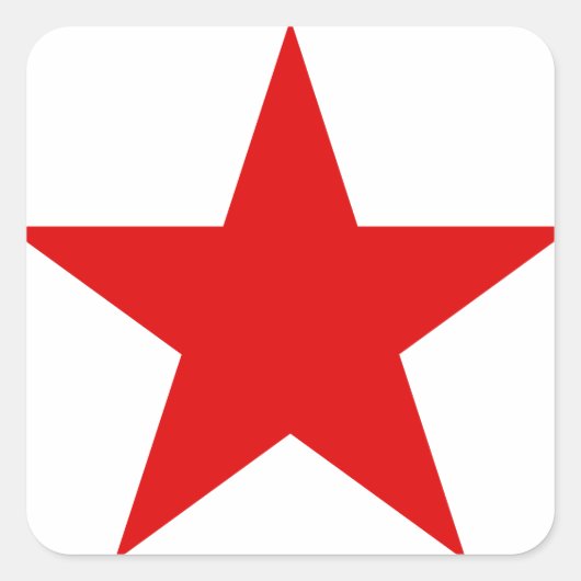 Communistische sovjetster Red Star Europa Vierkante Sticker (Voorkant)