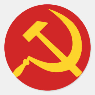 Communistische USSR Russische hamer en sikkel Ronde Sticker