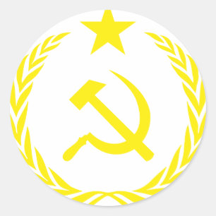 Communistische vlag in de Koude Oorlog Ronde Sticker