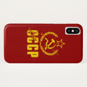 Communistische  vlag iPhone X Hoesjes (Achterkant (horizontaal))