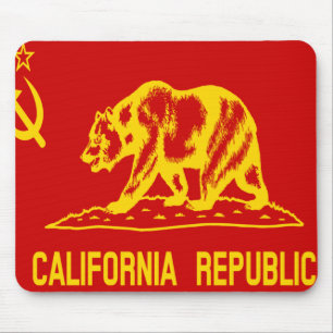 Communistische vlag van de Volksrepubliek Californ Muismat