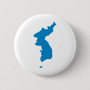 Communistische vlag van Korea voor eenmaking Ronde Button 5,7 Cm