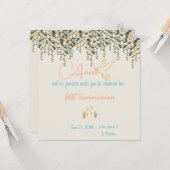 Communitie uitnodiging - Baptism uitnodiging Girl (Voorkant / Achterkant in situ)